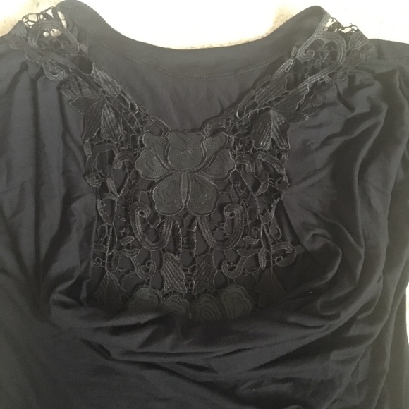 Bebe Black Lace Back Cowl Top - Picture 4 of 4